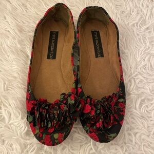 Steve Madden Red Rose Ballet Flats